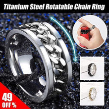 将图片加载到图库查看器,Limited Quantity Titanium Steel Rotatable Chain Ring