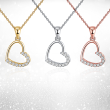 将图片加载到图库查看器,BETTER HALF HEART PENDANT NECKLACE