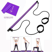将图片加载到图库查看器,Yoga Resistance Bands with Pilates Stick Bar