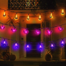 将图片加载到图库查看器,LED Halloween Pumpkin Spider Bat Skeleton String Light - 1203