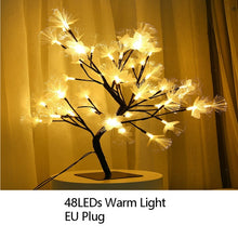 将图片加载到图库查看器,Night Light Home Decoration Bonsai Style Party Cherry Tree Shape LED Light DIY Firework Christmas Gift Plants Switch Copper