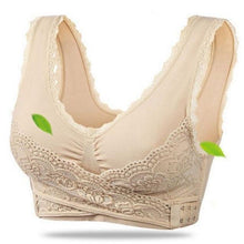 将图片加载到图库查看器,BustLift™ Wireless Front Cross Buckle Lace Lift Bra - GenieMania Fr