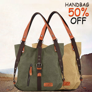 2020 Style Women Bags 2-In-1 Canvas Backpack-Shoulder Bag