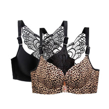 将图片加载到图库查看器，Butterfly Embroidery Front Closure Wireless Bra
