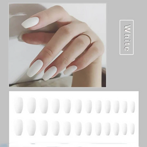 1min Style Change Reusable Matte Wearing Manicure Fake Nails(24PCS) - 1203