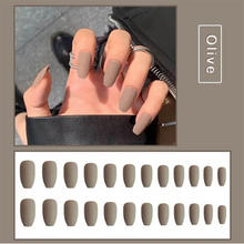 将图片加载到图库查看器，1min Style Change Reusable Matte Wearing Manicure Fake Nails(24PCS) - 1203
