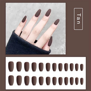 1min Style Change Reusable Matte Wearing Manicure Fake Nails(24PCS) - 1203