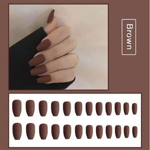 1min Style Change Reusable Matte Wearing Manicure Fake Nails(24PCS) - 1203