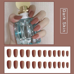 1min Style Change Reusable Matte Wearing Manicure Fake Nails(24PCS) - 1203