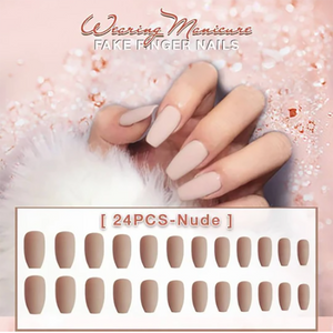 1min Style Change Reusable Matte Wearing Manicure Fake Nails(24PCS) - 1203