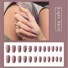 将图片加载到图库查看器，1min Style Change Reusable Matte Wearing Manicure Fake Nails(24PCS) - 1203
