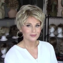 将图片加载到图库查看器，Personality sand gold short wig (Hair root black)
