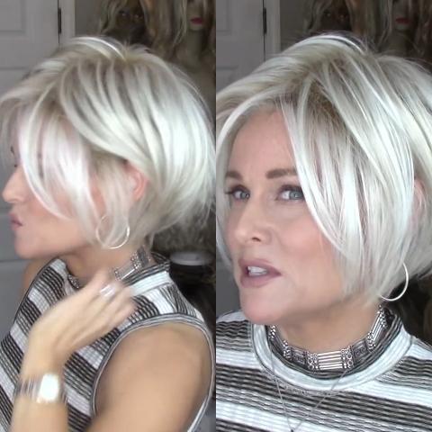Personality Platinum Mixed Short Wig