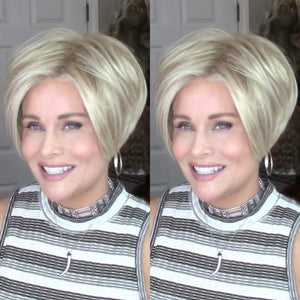 Champagne gold short wig