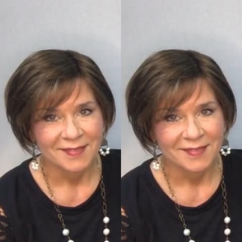 Casual black short wig