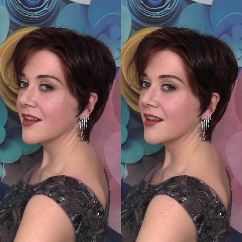 Romantic sweet brown short wig