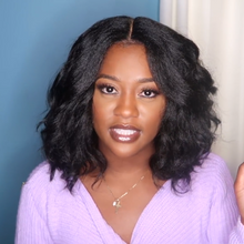 将图片加载到图库查看器，Romantic black shoulder roll wig
