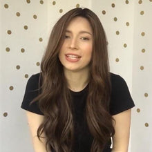 将图片加载到图库查看器，Romantic fashion cold brown long wave wig
