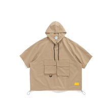 将图片加载到图库查看器，Three-dimensional pocket tooling T-shirt shorts suit
