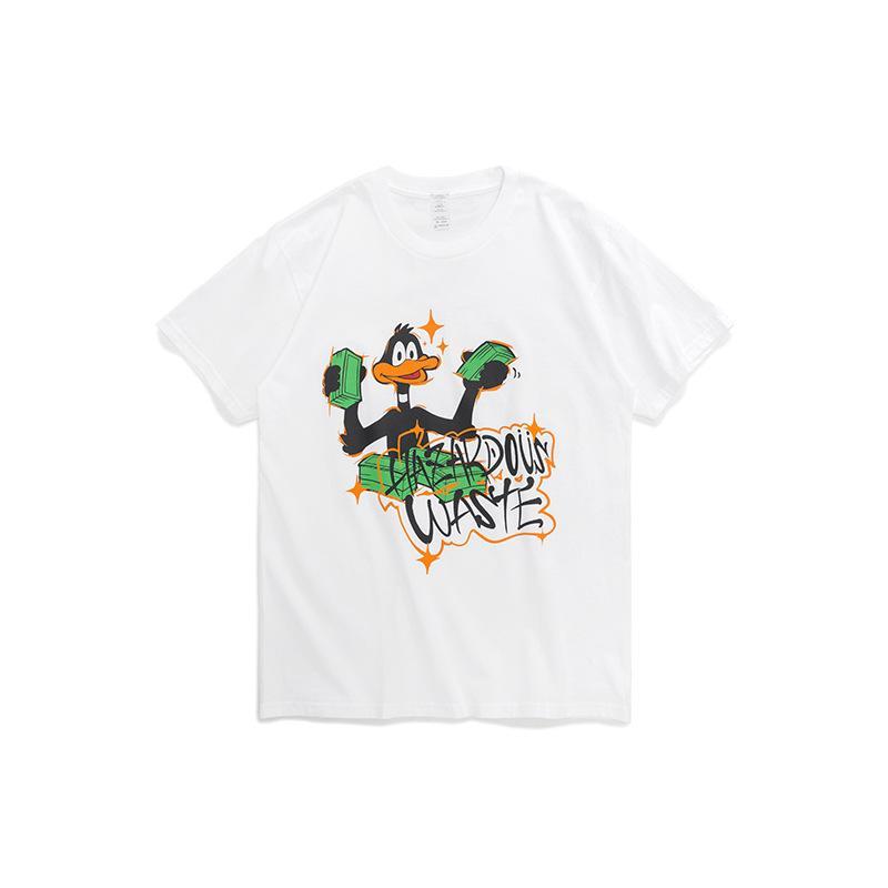 Tide brand cartoon duck men and women short sleeve T-shirt