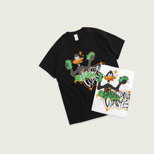 将图片加载到图库查看器，Tide brand cartoon duck men and women short sleeve T-shirt
