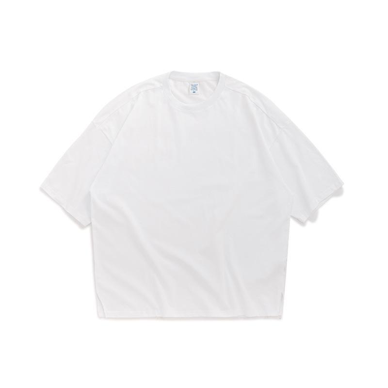 Loose solid color T-shirt five points T-shirt