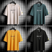 将图片加载到图库查看器，Men&#39;s T-shirt with ice silk bottoming shirt
