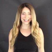 将图片加载到图库查看器，Super fashion gradient gold long wave wig
