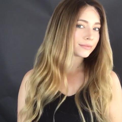 Super fashion gradient gold long wave wig