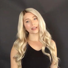 将图片加载到图库查看器，Super fashion gradient platinum long wave wig
