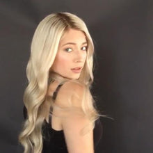 将图片加载到图库查看器，Super fashion gradient platinum long wave wig
