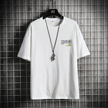 将图片加载到图库查看器，Pure cotton loose tide brand suits with 3/4 sleeve sleeves
