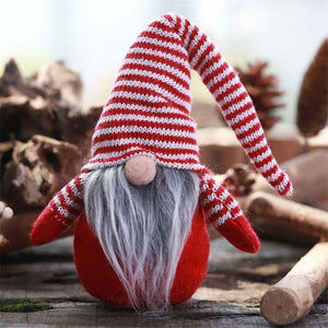 Christmas New Striped Hat Faceless Doll Ornaments