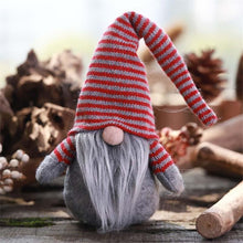 将图片加载到图库查看器，Christmas New Striped Hat Faceless Doll Ornaments
