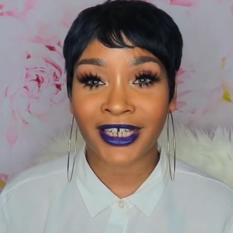 Romantic sweet extreme black short wig