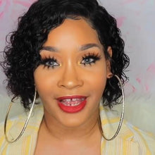 将图片加载到图库查看器，Romantic sweet extreme black BOB corn roll wig
