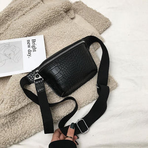 High quality crocodile leather waist bag crossbody bag