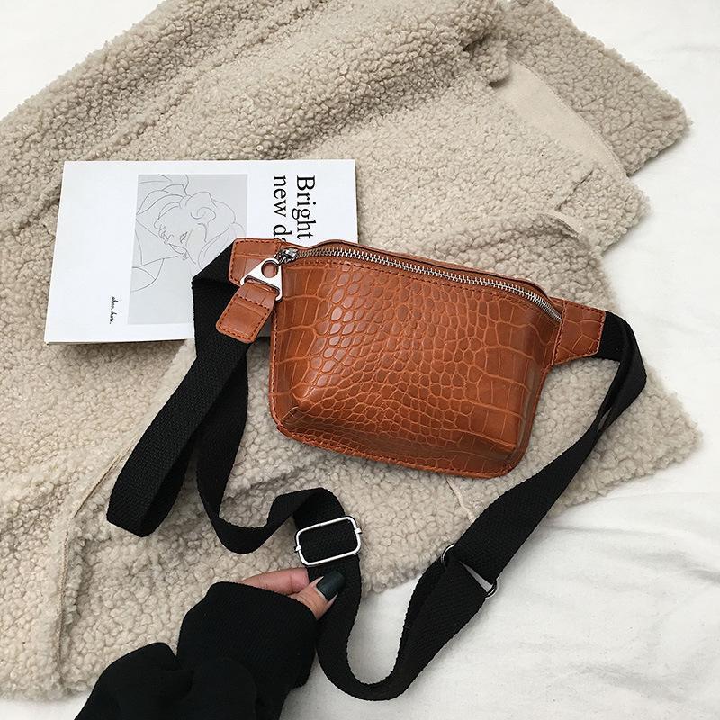 High quality crocodile leather waist bag crossbody bag