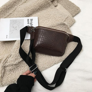 High quality crocodile leather waist bag crossbody bag