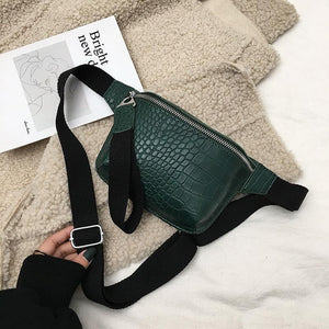 High quality crocodile leather waist bag crossbody bag