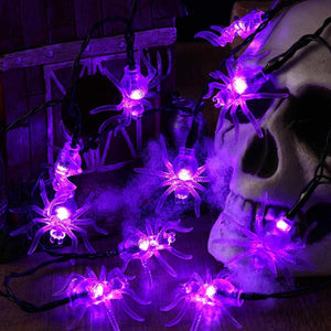 LED Halloween Pumpkin Spider Bat Skeleton String Light - 1203