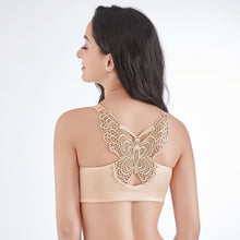 将图片加载到图库查看器，Butterfly Embroidery Front Closure Wireless Bra
