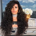 将图片加载到图库查看器，Black long curly wig
