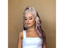 将图片加载到图库查看器，Beautiful White and pink wig
