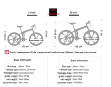 将图片加载到图库查看器，24/26In Folding Mountain Bike
