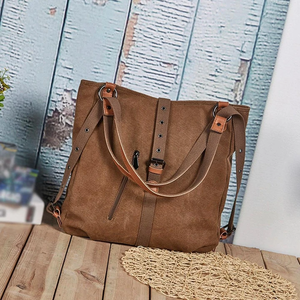 2020 Style Women Bags 2-In-1 Canvas Backpack-Shoulder Bag