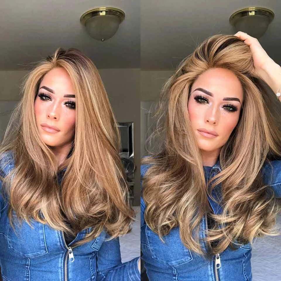 Blond and brown long