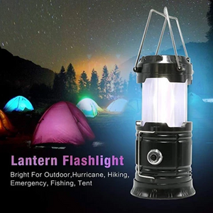 3-in-1 Camping Lantern，Portable Outdoor LED Flame Lantern Flashlight - A pot of wine