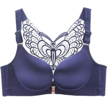 将图片加载到图库查看器，Butterfly Embroidery Front Closure Wireless Bra
