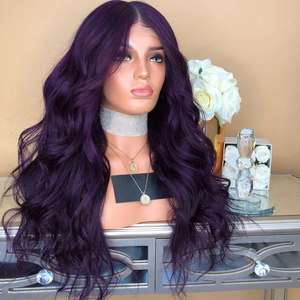 Deep purple wig